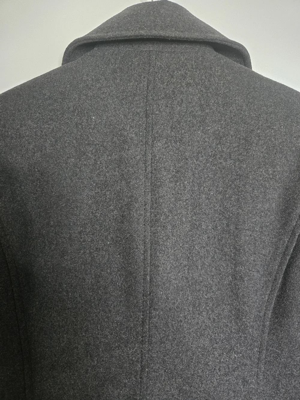 WE Charcoal Gray Wool Blend Double Breasted Cropped Pea Coat Jacket Women Size M